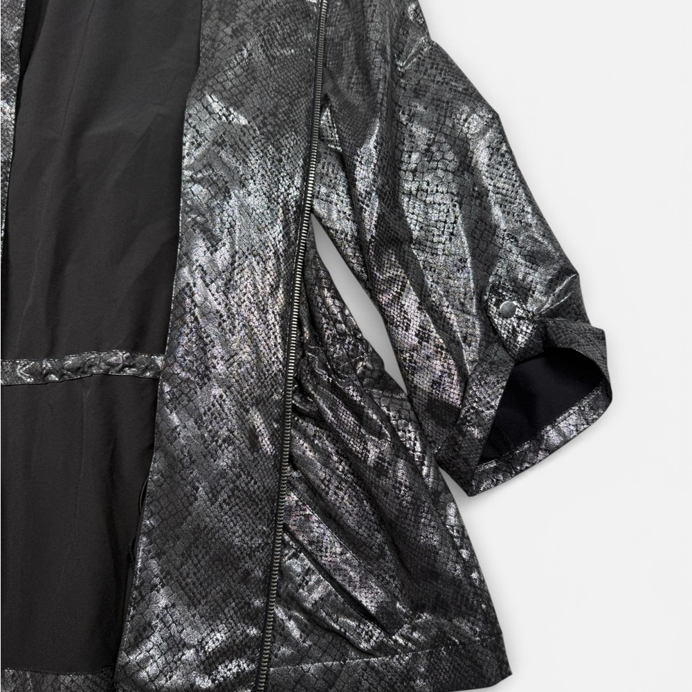 Zenergy by Chico’s metallic snake print jacket. - Picture 3 of 9